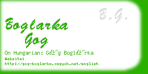 boglarka gog business card